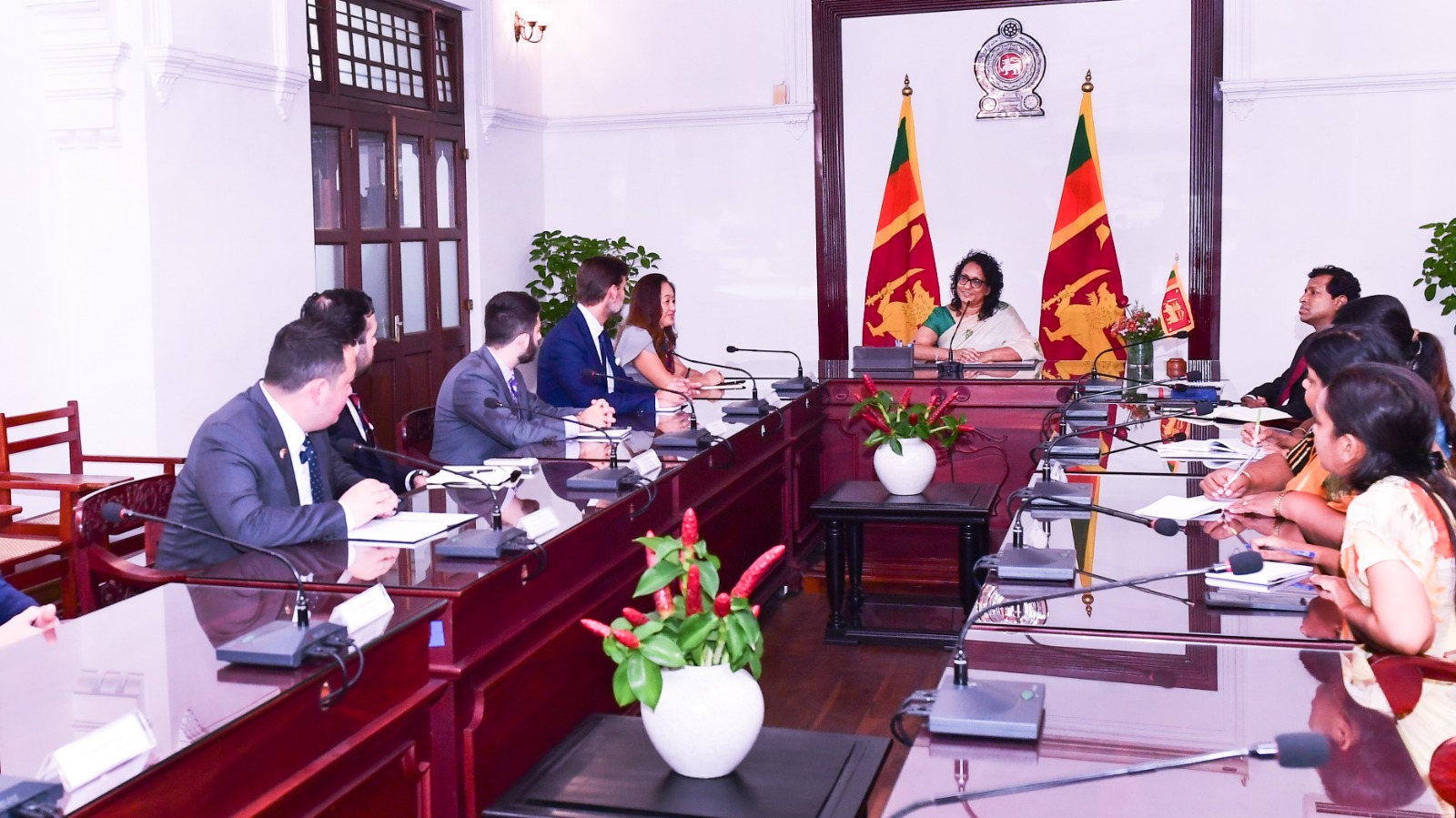 A Meeting held between the Prime Minister and delegation from the U.S. Congress House Democracy Partnership (HDP).