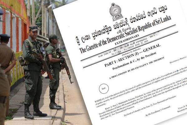 Gazette issued extending state of emergency