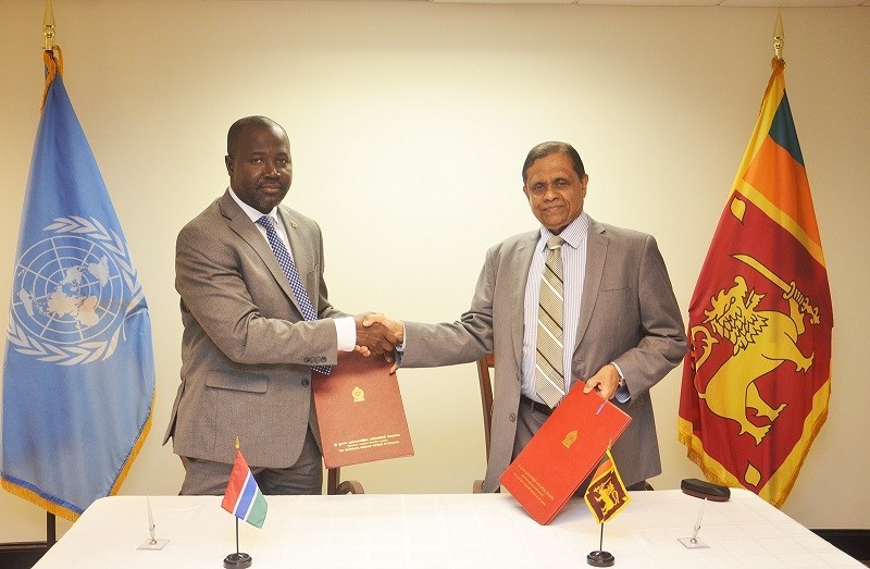 Sri Lanka establishes diplomatic relations with Gambia
