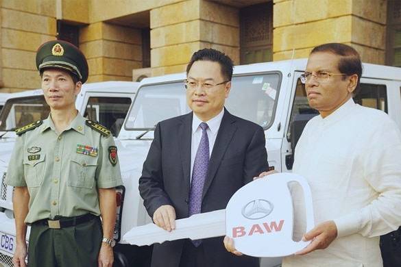China donates ten police vehicles to Sri Lanka