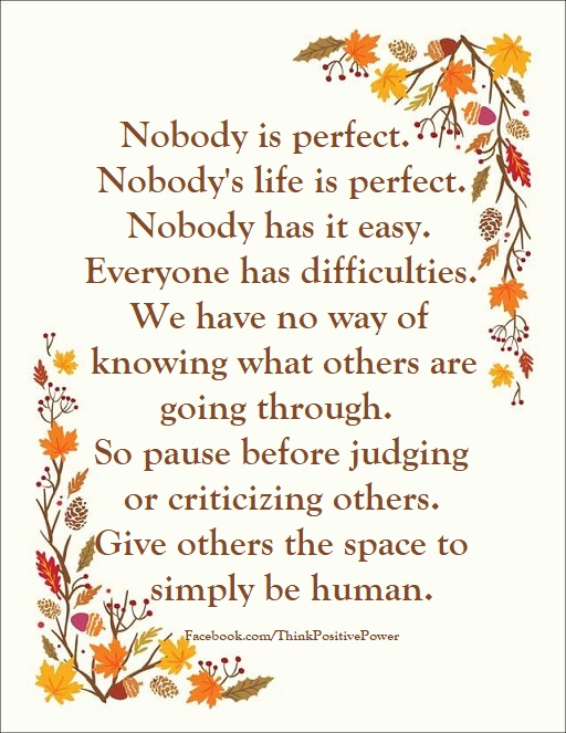 Nobody is perfect