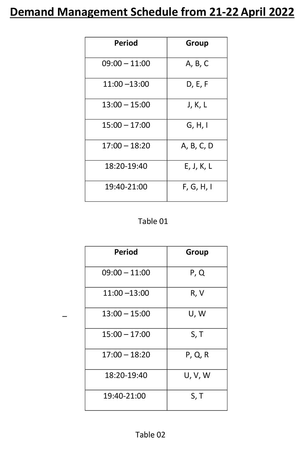 Demand Managmet Schedule 21 22nd April 2022 1 1