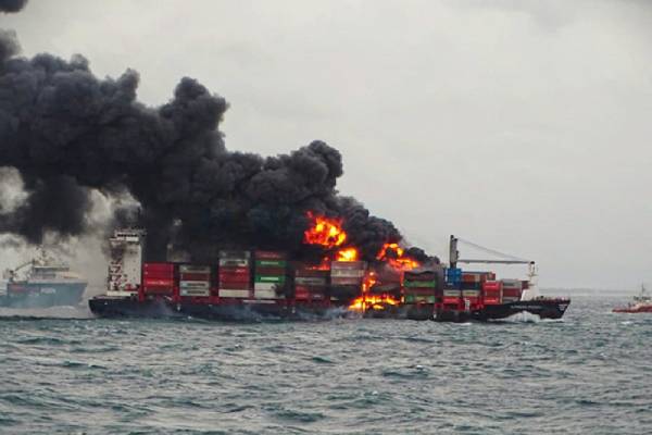 Cargo loss from vessel fire near Sri Lanka could reach $ 50 m